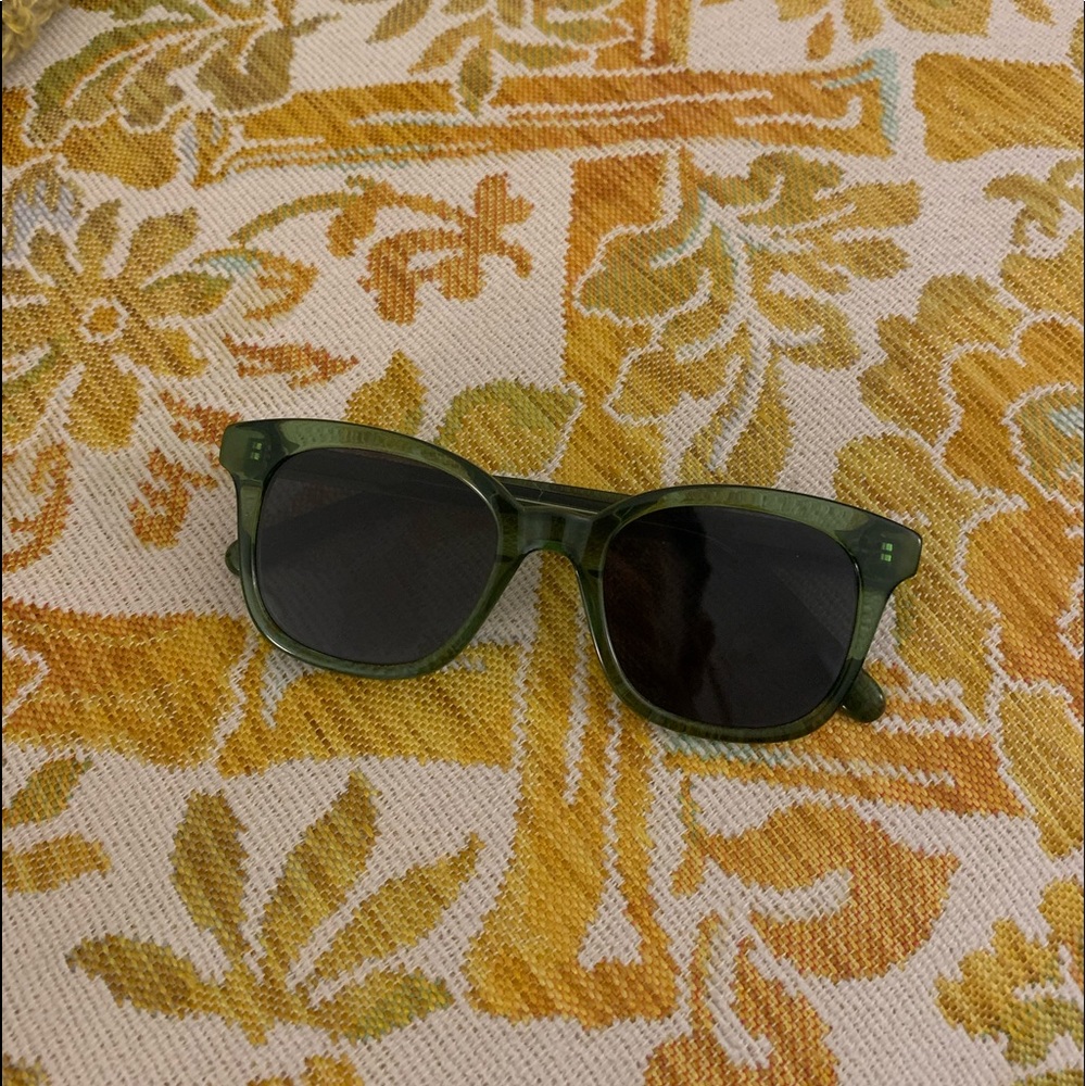 Green Madewell Venice flat square sunglasses